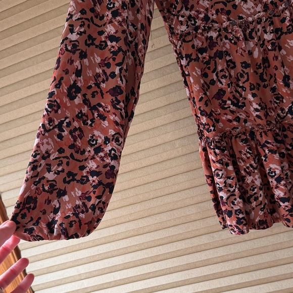 beachlunchlounge Women's Floral Blouse - Brown and Black - Picture 2 of 3